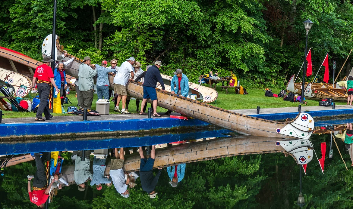 Launching a 650 lb Canoe